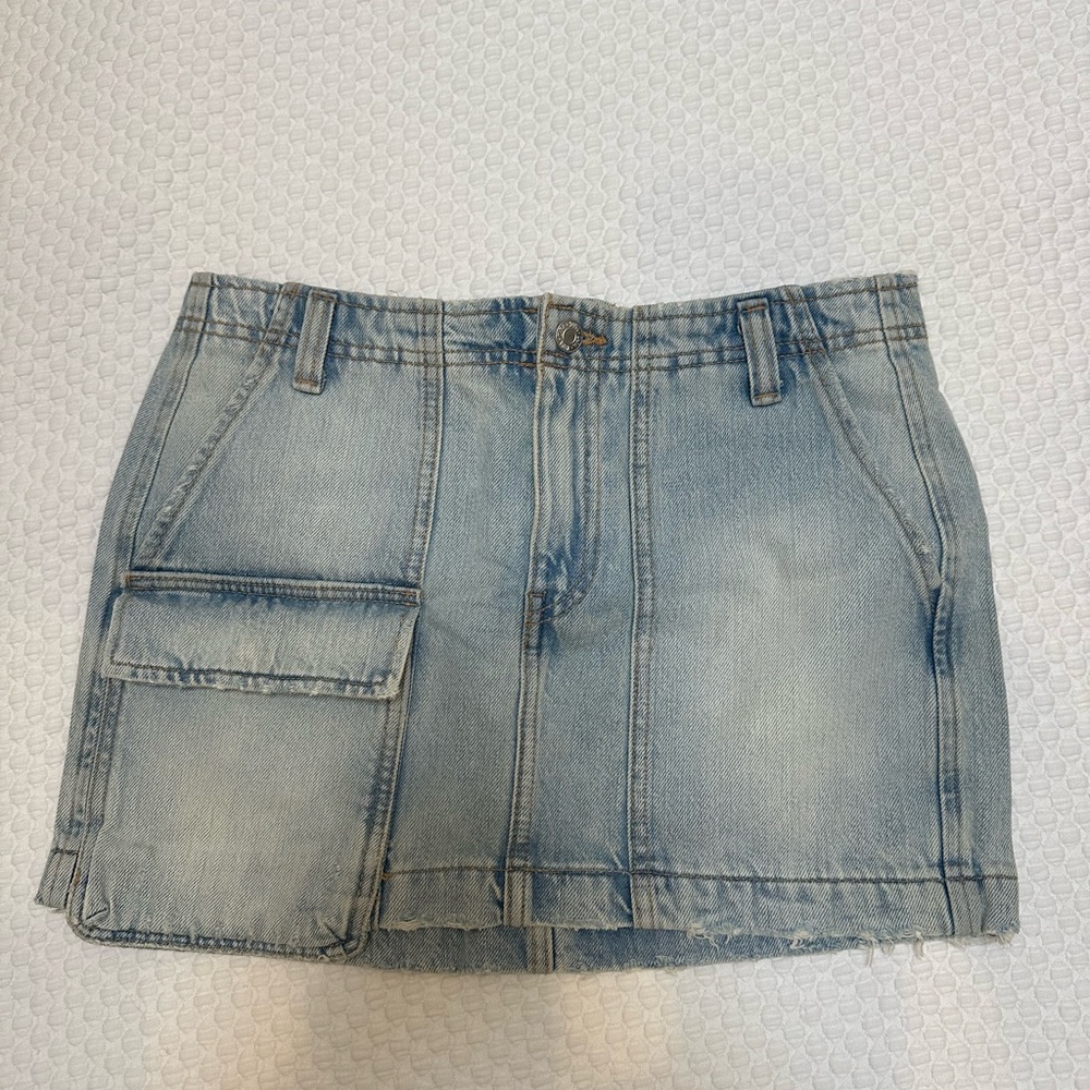 Zara Denim Mini Skirt with Pocket